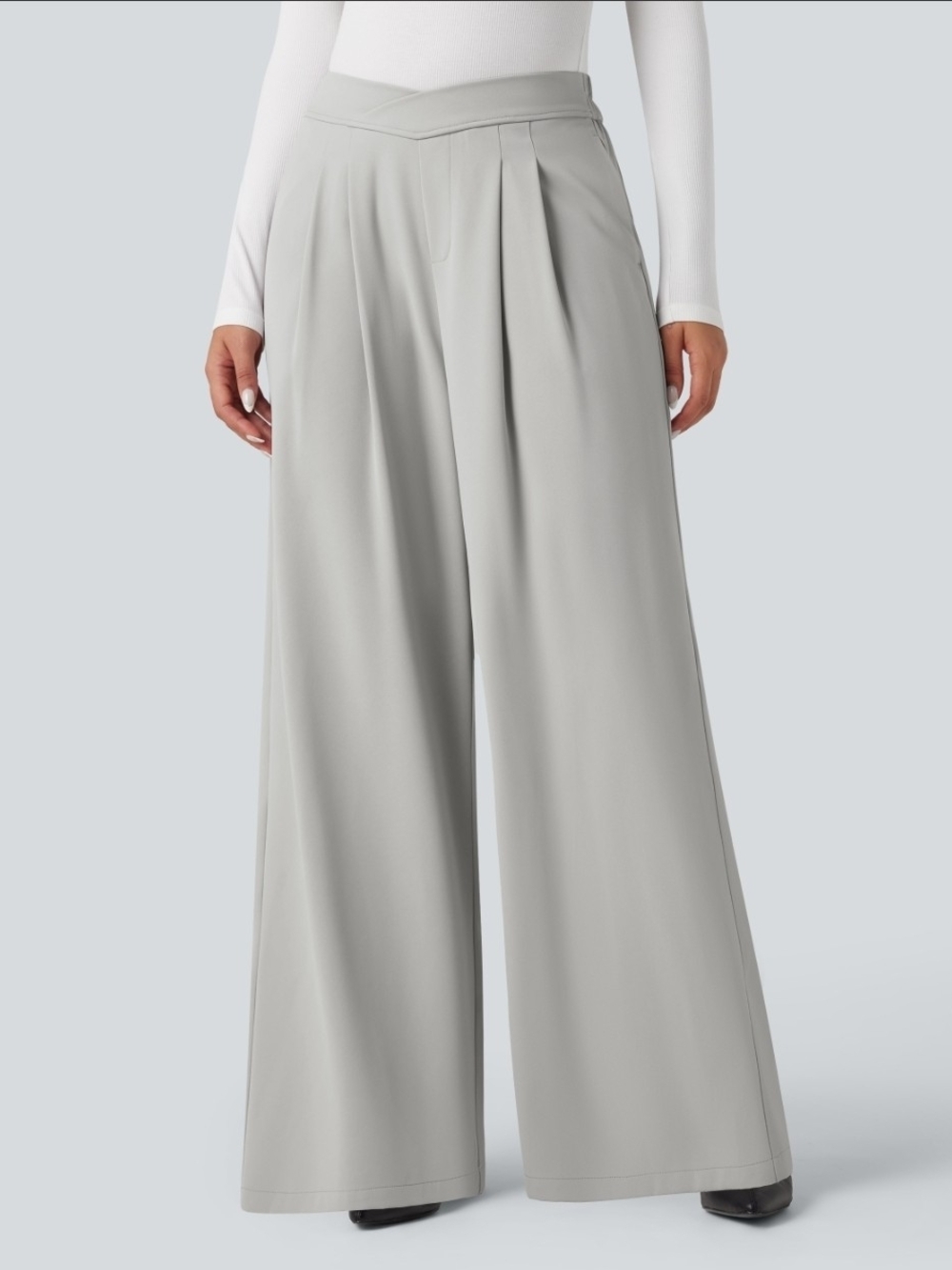 Halara Crossover High Waisted Work Baggy Pants with Pockets